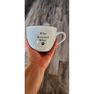 Rescue Dog Mug | "Who Rescued Who?" | Perfect for Dog Moms & Dads